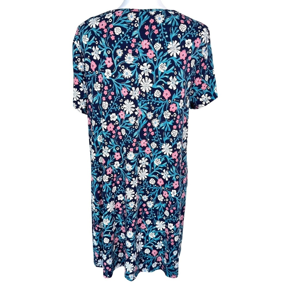 SEASALT CORNWALL Women's 12 Blue Killiow Tunic Dress Bamboo Cotton Pockets - Picture 3 of 7